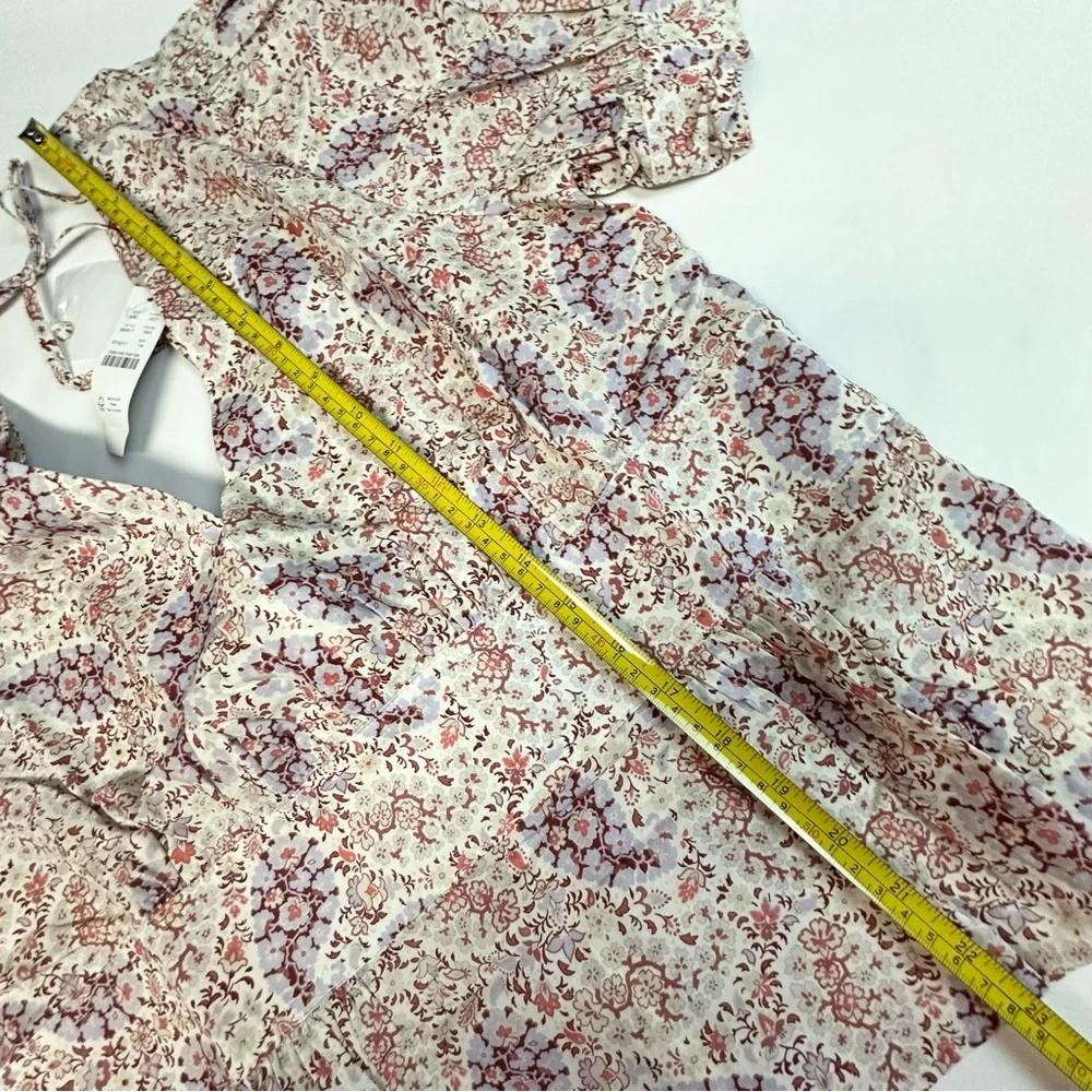 J.Crew Puff-sleeve V-neck Top in Ratti® Paisley Garden Short Sleeve Blouse Shirt